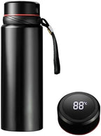 60 oz Smart Water Bottles with Digital Temperature Display Coffee Tea Infuser Bottle LED Thermal Cup Double Walled Vacuum Insulated Stainless Steel Flask Leak Proof Travel Mug Keep Warm (black) by Unknown