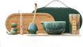 Matcha Whisk Set, Zen Travel Tea Ceremony Kit with Cat Figurine, Bamboo Whisk, Bowl, Incense & Portable Bag - 9-Piece Portable Matcha Set for Mindful Gifting & On-The-Go Rituals (R) by Unknown