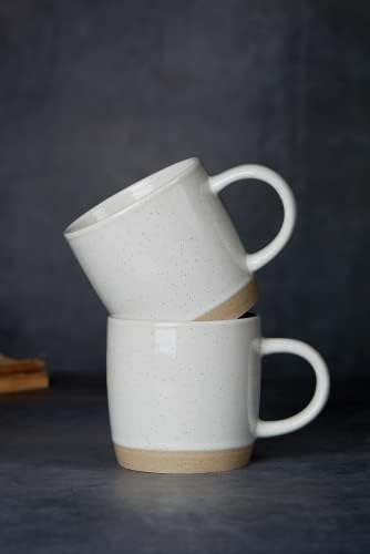 12 oz Coffee Mugs for 4 and 13oz Creamer with Handle - Image 3