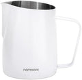 Normcore Milk Pitcher with Sharp Spout - Espresso Steaming Pitcher - Milk Frothing Jug - Espresso Barista Tool - Non-stick coating White - 20.3 oz (600 ml) by NORMCORECOFFEETOOLS