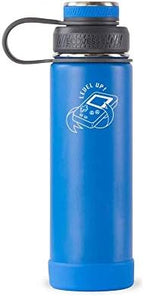 Personalized Vacuum Triple Insulated Sport Water Bottle Thermos -Stainless Steel Triple Wall Thermos with Lid & Strainer | Custom Laser Engraved 44 Options | Hot & Cold Drink Use 20 oz (Blue-Custom) by PRINTSUPREMACY