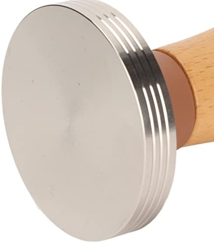 Aramox Coffee Tamping Mat with Coffee Tamper Silicone and Beech Wood Tamping Pad Set 8.5 X 6.0 X 1.5 in Thick Corner Edge Flat Base for Home Office Cafe Use (51mm / 2.01in Tamper) - Image 2
