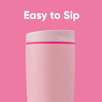 Owala SmoothSip Slider Insulated Stainless Steel Coffee Tumbler, Reusable Iced Coffee Cup, Hot Coffee Travel Mug, BPA Free 20 oz, Pucker Up - Image 2