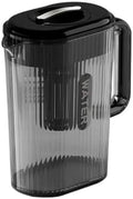 Water Pitcher Large Water Pitcher with Lid and Spout Beverage Bottle Plastic Cold Tea Containers Jug Fridge Iced Drink Kettle Water Jug(Black) by Unknown