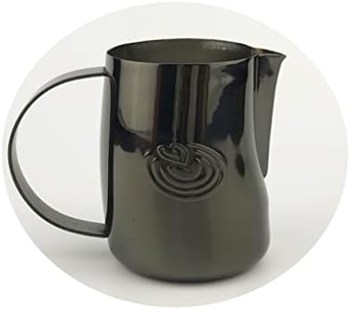 KuGuo 500ml Milk Frothing Pitcher for Latte Art Espresso, Mirror Black by Unknown