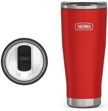 THERMOS ICON SERIES, Stainless Steel Tumbler with Slide Lock, 18 Ounce, Crimson by Thermos