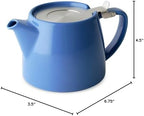 FORLIFE Stump Teapot with SLS Lid and Infuser, 18-Ounce, Blue - Image 3