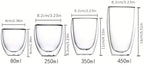 Coffee Mug Double Wall Glass Cup Heat Insulation Transparent Handmade Tea Drink Coffee Mug(2 pcs 250ml) - Image 3