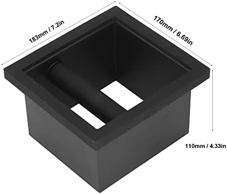 Bottomless Knock Box Chute, Espresso Coffee Ground Knock Box Chute Embedded Flat Mouth Stainless Steel Open Bottom Disposal Bin Knocking Waste Bucket - Image 2