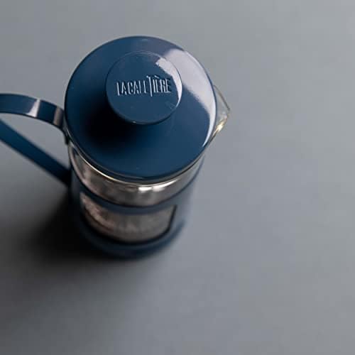 La Cafetière Monaco Glass/Stainless Steel Cafetière 3 Cup (Blue) - Image 4