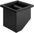 Espresso Coffee Ground Knock Box Chute, Desktop Knocking Residue Box with Rubber Bar, Square Bottomless Waste Bucket, Compact Barista Tool for Home, Café, Office by Homaisson