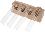 SHINEOFI Glass Coffee Storage Jar Tube with Wood Stand, 70ml Beige by Unknown