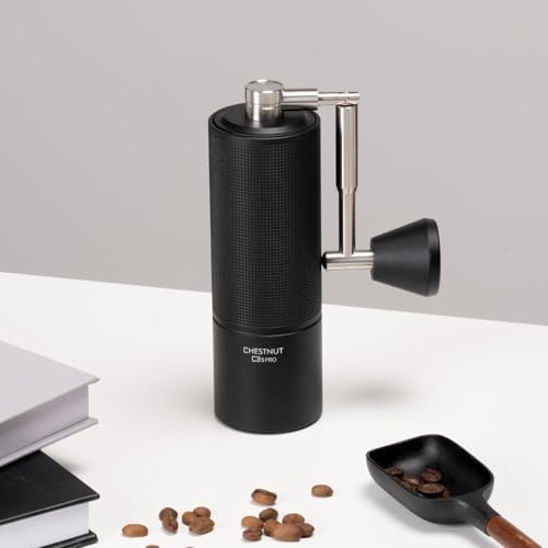 TIMEMORE C3S Pro Manual Coffee Grinder with Stainless Steel Conical Burr, All-Metal Body, Adjustable Setting for Espresso/Pour Over/French Press, Capacity 25g, Compact Foldable Hand Grinder, Black - Image 3