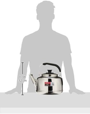 Extra Large Size 7.5 Liter Zebra Polished Mirror Finish Stainless Steel Whistling Canister Stovetop Teakettle Tea Kettle Teapot, Gas Electric Induction Compatible - Image 4