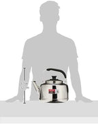 Extra Large Size 7.5 Liter Zebra Polished Mirror Finish Stainless Steel Whistling Canister Stovetop Teakettle Tea Kettle Teapot, Gas Electric Induction Compatible - Image 4