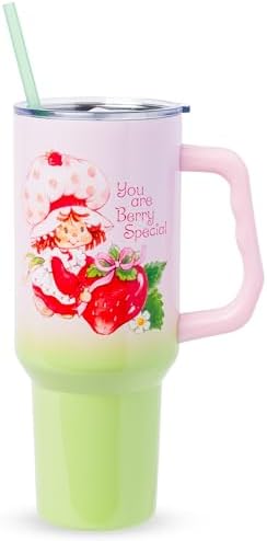 Silver Buffalo Strawberry Shortcake Vintage, Stainless Steel Tumbler, 40oz by SilverBuffalo