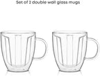JoyJolt Disney Minnie Mouse 3D Double Wall Glass Mugs with Handles, 13oz Glass Coffee Cups Set of 2, Insulated Clear Glasses for Tea or Latte, Disney Glasses - Image 2