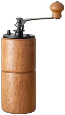 kowaku Wooden Hand Coffee Stainless Steel Manual Coffee Cylindrical Kitchen Gadget, Dark Color by kowaku
