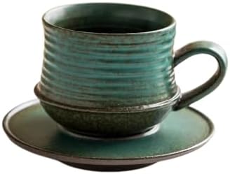 6.8oz 210ml Ceramic Mug Saucer Set Home Wabi Sabi by Miasexauisitegiftsshowcase