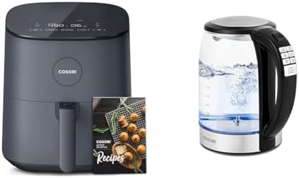 COSORI Air Fryer Pro LE 5-Qt Airfryer, Quick and Easy, UP to 450℉ & Electric Kettle Temperature Control with 6 Presets, 60min Keep Warm 1.7L Electric Tea Kettle by Unknown