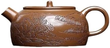 Tea Kettle Creative Handmade Exquisite Pattern Jiangshan Beautiful Teapot Home Purple Sand Teapot Ceramic Tea Infuser by Unknown