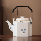 Tea Pots For Loose Tea Simple White Porcelain Teapot 1000ml Large Capacity Office Liner Filter Teapot Tea Infuser Pot - Image 3