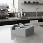 Baoblaze Compact Coffee Tamper Mat | Silicone, Coffee Organizer with Accessory Storage, Non Slip, for Kitchen Countertop, Lovers, Gray - Image 4