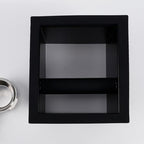 Espresso Knock Box Chute, Stainless Steel Built-in Desktop Coffee Knock Box with Detachable Rubber Rod, Rectangle Bottomless Espresso Knock Box (Black) - Image 6