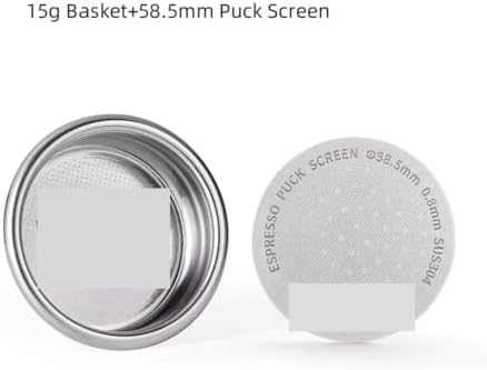 DEX Precise 58.5mm Espresso Coffee Filter Baskets With Espresso Puck Screen Fit 58mm Portafilter Barista Accessories(15g and Puck Screen) - Image 2