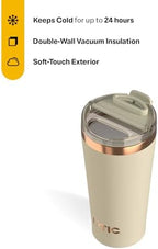 RTIC 18oz Pint Tumbler with Lid, Ceramic Lined, Dark Beach - Image 2