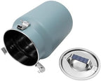 12L/3.17Gal Stainless Steel Airtight Canister Blue Round Food Storage Canisters with Airtight Lid&Locking Clamp Rice Cereal Grain Canisters Container Bucket for Rice Milk Jug Coffee Bean Storage - Image 5