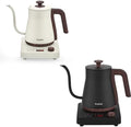 Gooseneck Electric Kettle Bundle Set - 6 Temperature Presets, LED Display, 0.8L, 1000W by Keebar