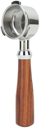 Omabeta Bottomless 54mm Stainless Steel Portafilter for 8 Series, Better Extraction for Coffee Enthusiasts, Light and Sturdy, Ideal for Long Term Use (E Redwood) by Omabeta