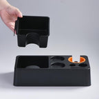 Knock Box Integrated Tamp Station for Espresso Baristas Supporting 51mm through 58mm Tamper and Portafilter Handles (Black) - Image 5