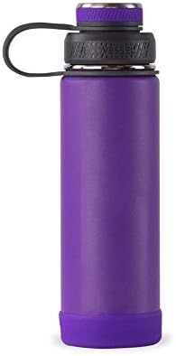 Personalized Vacuum Triple Insulated Sport Water Bottle Thermos -Stainless Steel Triple Wall Thermos with Lid & Strainer | Custom Laser Engraved 44 Options | Hot & Cold Drink Use 20 oz (Purple-Plain) by PRINTSUPREMACY