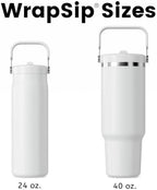 Fjbottle WrapSip 24 oz Insulated Tumbler with Flip Straw and Handle - Image 4