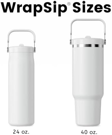 Fjbottle WrapSip 24 oz Insulated Tumbler with Flip Straw and Handle - Image 4