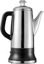 12 Cup Stainless Steel Electric Coffee Percolator Silver Quick Brew - Image 6