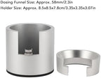 58mm Dosing Funnel, Dosing Funnel Puck Screen Espressos Dosing Funnel Coffee Dosing Rings Compatible with 58mm Portafilter for Home Bar(Silver) - Image 4