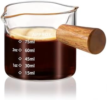 YARRAMATE 100ML Metal Measuring Cups (Black) & 100ML Glass Measuring Cup - Image 6