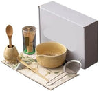 1-8PCS Glaze Matcha TeaSet With Strainer Spoon Bowl Reusable Whisk Holder Set(8PCS-YE) by Unknown