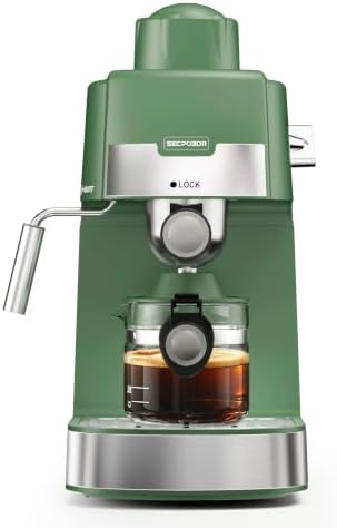3.5Bar Espreeso Machine 4-Cup Compact Coffee Maker 800W Green by FOLLOWUS