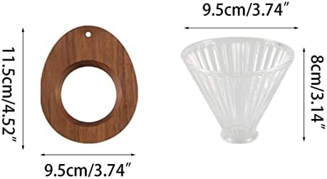 Coffee Filters Natural Coffee Filter Stand Cone Dripper Holder Tea Strainer Durable Home Gift Glass Funnel - Image 2