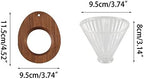 Coffee Filters Natural Coffee Filter Stand Cone Dripper Holder Tea Strainer Durable Home Gift Glass Funnel - Image 2