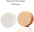 100Pcs Round Coffee Filter Paper 56mm 60mm For Ice Drop Pot Filters Tools Moka(56mm white) - Image 2