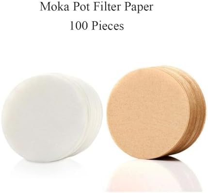 100Pcs Round Coffee Filter Paper 56mm 60mm For Ice Drop Pot Filters Tools Moka(56mm white) - Image 2