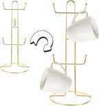 Cup Stand,Mug Stand,Cafe Mug Rack Stand Kitchen Supply Tree Tea Cup Organizer Coffee Counter Bar Accessory Mug Stands - Image 2