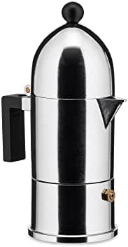 Alessi A9095/1 B La Cupola - Design Espresso Coffee Maker, Aluminum and Thermoplastic Resin, 1 Cup, Black Handle - Image 2