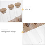 Toyvian Coffee Bean Tube with Stand 70ml Glass and Wood Storage Canister - Image 3
