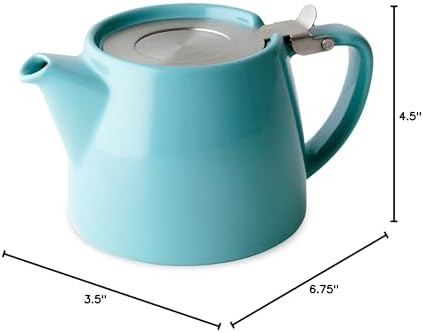 FORLIFE Stump Teapot with SLS Lid and Infuser, 18-Ounce, Turquoise - Image 3